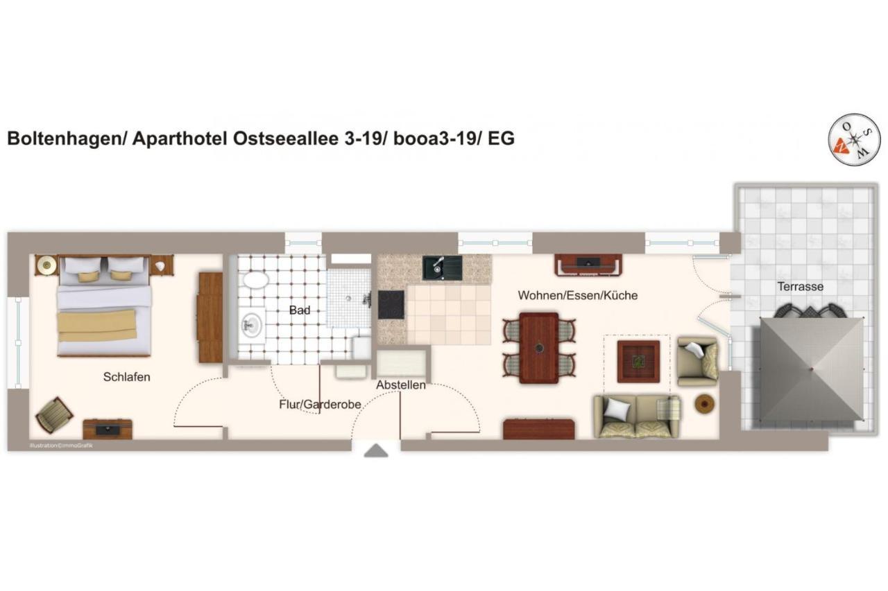 Aparthotel Ostseeallee Aparthotel Ostseeallee 3-19 Boltenhagen  Eksteriør bilde